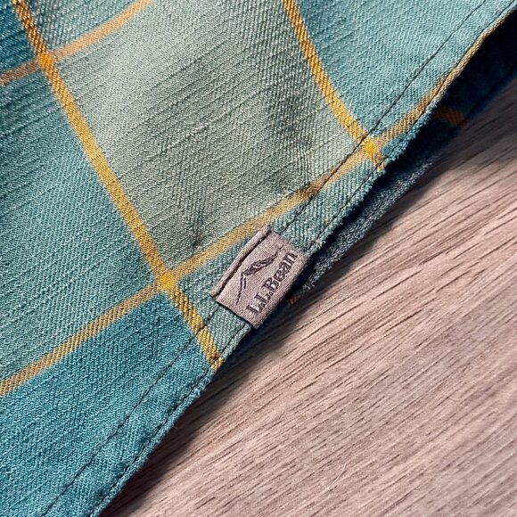L.L. Bean Men's Katahdin Performance Flannel Shirt - Green - Picture 4 of 6